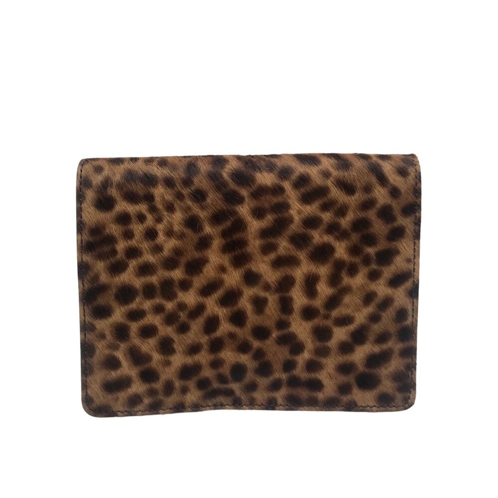 J Jill Leopard-Print Calf-Hair and Leather Belt Bag